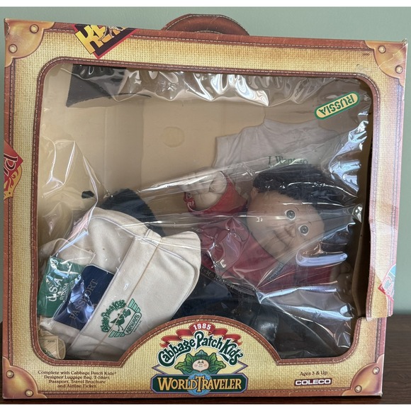Vintage Coleco 1985 Cabbage Patch Kids World Traveler Doll – Russia Rare
